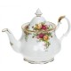  Old Country Roses 3-Piece (Teapot, Sugar & Creamer) Tea Set, Multi