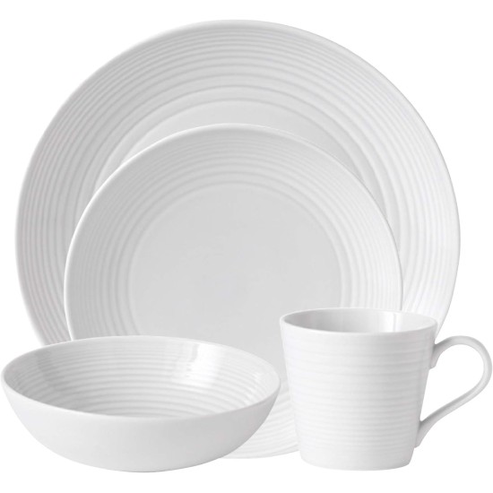  Gordon Ramsay Maze Place Setting, (Service for 1), White, 4 Piece