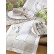  Ivory Hemstitch Table Runner in Linen Blend, 15″ x 70″