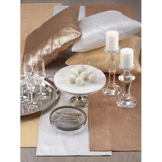  Shimmering Evening Event Table Runner, 15″ x 72″, Silver