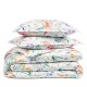  Pastel Perennials Duvet Cover Set, Twin, Pink