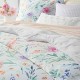  Pastel Perennials Duvet Cover Set, Twin, Pink