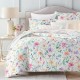  Pastel Perennials Duvet Cover Set, Twin, Pink