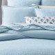  Textured Matelasse Duvet Cover Set, Twin, Coast Blue