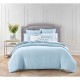  Textured Matelasse Duvet Cover Set, Twin, Coast Blue