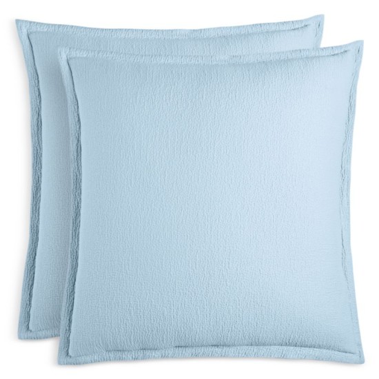  Textured Matelasse Euro Sham Set, Blue