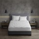  Microfiber with HeiQ Smart Temp Treatment Waterproof Mattress Pad, King White