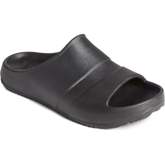  Men’s Float Slide Flat Sandal, Black, 12M