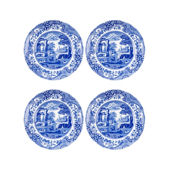  Blue Italian Set of 4 19cm Plates