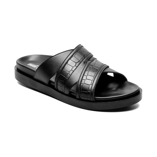  Men’s Mondo Open Toe Slide Sandals Men’s Shoes, Black, 11M