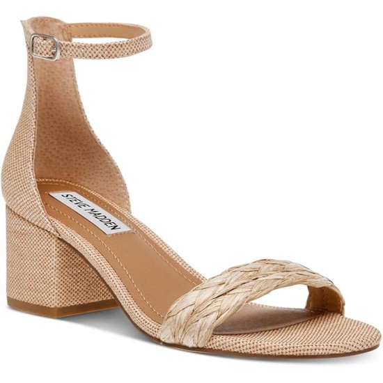  Womens Irenee Ankle Strap Dress Sandals, Tan, 5M