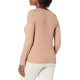  Women’s Ribbed Long-Sleeve Sleep Tee, Praline, Large