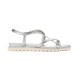  Juune Flat Sandals, Silver, 7.5M