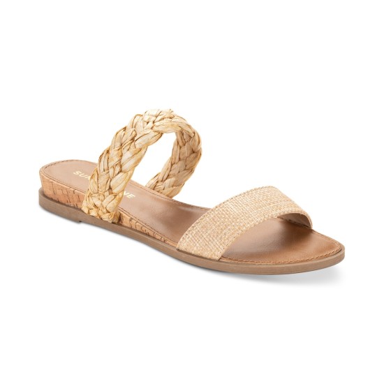  Womens Easten Slide Sandals, Beige, 11W