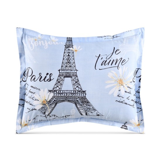  Paris Daisy 3-Pc Comforter Sets, Blue, Full/Queen