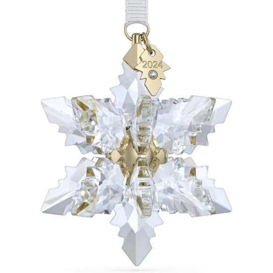  Annual Edition 2023 Ornament Clear Crystal Star with 97 Facets Gold