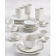  Inspiration by Denmark Soft Square 42 Pc. Dinnerware Set, Service for 6 – White