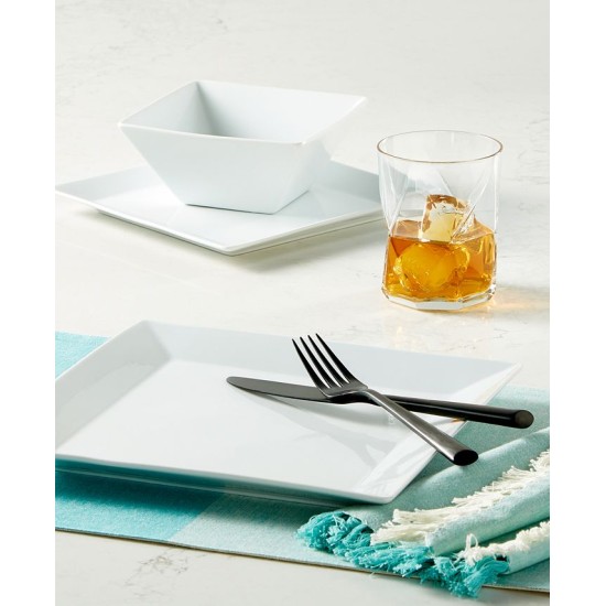  12 Pc. Square Dinnerware Set, Service for 4