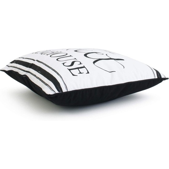  by Marlo Lorenz w Pillow, White Black