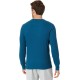  Men’s Waffle-Knit Long-Sleeve Crewneck Top, Deep Blue, Medium