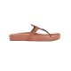  Womens Relina Faux Leather Thong Sandals, Brown. 7.5M