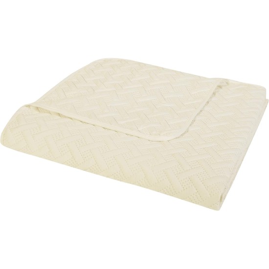  Quilt Super Soft Reversible Bedding Set with Matching Shams, King, Nina Ivory