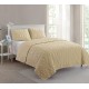  Shore Embossed 3-Piece Quilt Set, Queen, Tan