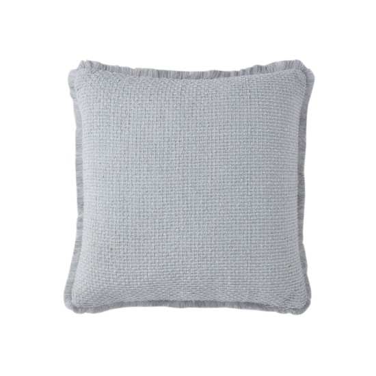  Woven Fringe Square Decorative Pillow, 20″ X 20″ – Grey