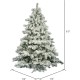  6.5′ Flocked Alaskan Pine Artificial Christmas Tree Unlit, White