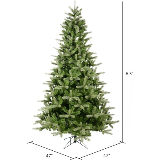  6.5′ King Spruce Artificial Christmas Tree, Unlit – Lifelike Indoor Seasonal Home Decor – Maintenance Free Realistic Unlit Faux Spruce Christmas Tree, Green