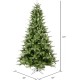  6.5′ King Spruce Artificial Christmas Tree, Unlit – Lifelike Indoor Seasonal Home Decor – Maintenance Free Realistic Unlit Faux Spruce Christmas Tree, Green