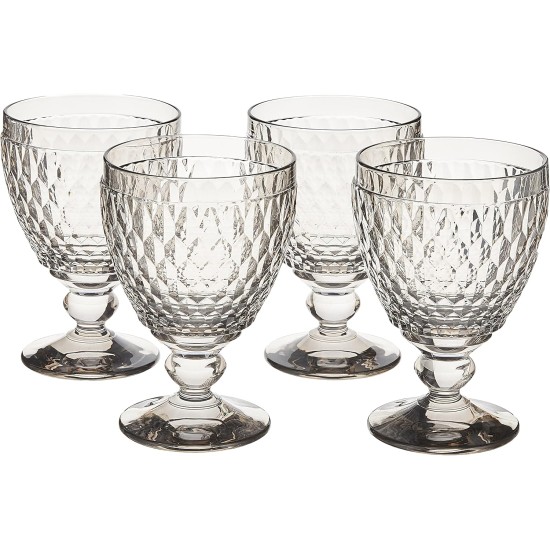 Villeroy & Boch 14 oz Boston Crystal Goblet, Set of 4