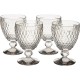 Villeroy & Boch 14 oz Boston Crystal Goblet, Set of 4