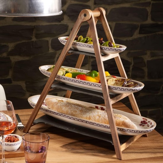 Villeroy & Boch Artesano Original 3 Tier Tray Stand, Holz – Akazie, Brown