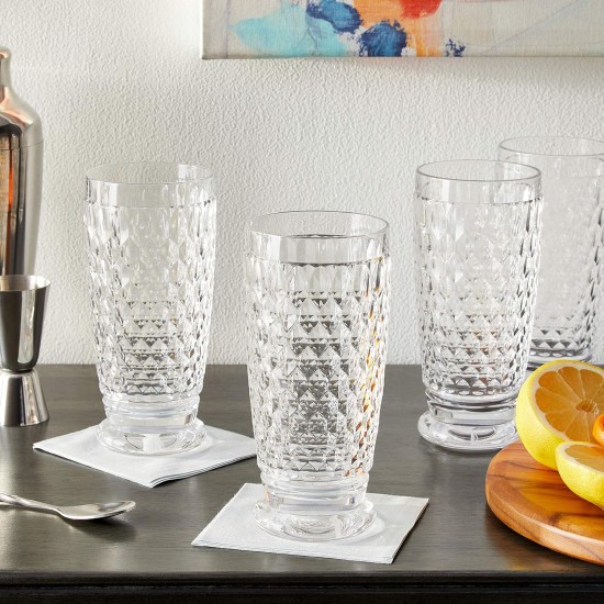 Villeroy & Boch Boston Clear Crystal Highball Glasses, Set of 4