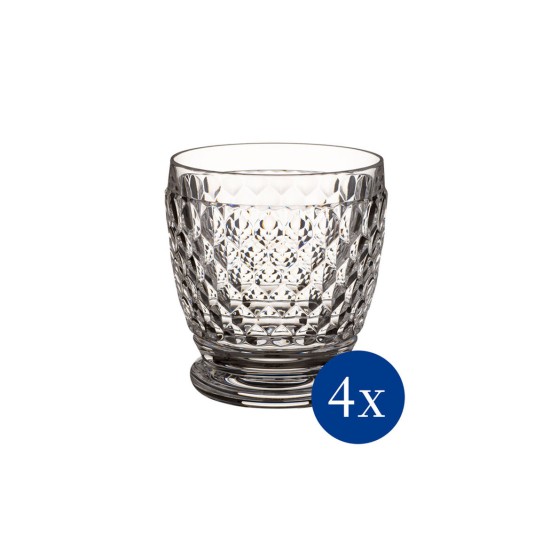 Villeroy & Boch Boston Clear Crystal Double Old-Fashioned Glasses, Set of 4