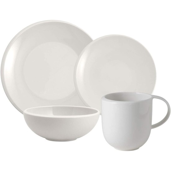 Villeroy & Boch New Moon 4 Piece Place Setting, White