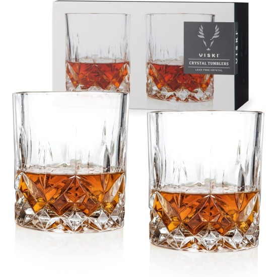  Admiral Crystal Tumblers, Set of 2, 9 Oz