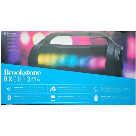  Bxchroma Wireless LED Boombox – Black