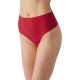 B.tempt’d Women’s b.Bare Hi Waist Thong, Haute Red, Large