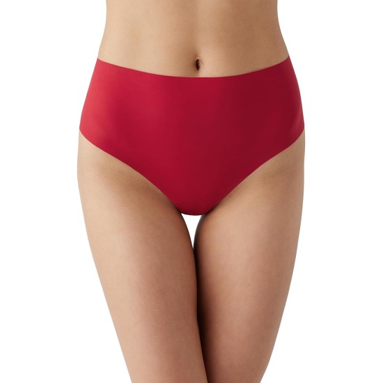 B.tempt’d  Women’s b.Bare Hi Waist Thong, Haute Red, Medium