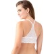 B.tempt’d Women’s Inspired Eyelet Front Close Racerback T-Shirt Bra, White, 32DD