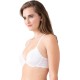 B.tempt’d Women’s Inspired Eyelet Front Close Racerback T-Shirt Bra, White, 32D