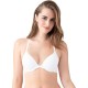 B.tempt’d Women’s Inspired Eyelet Front Close Racerback T-Shirt Bra, White, 34D