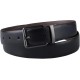  Men’s Reversible Textured Dress Belt, Black/Brown, Small