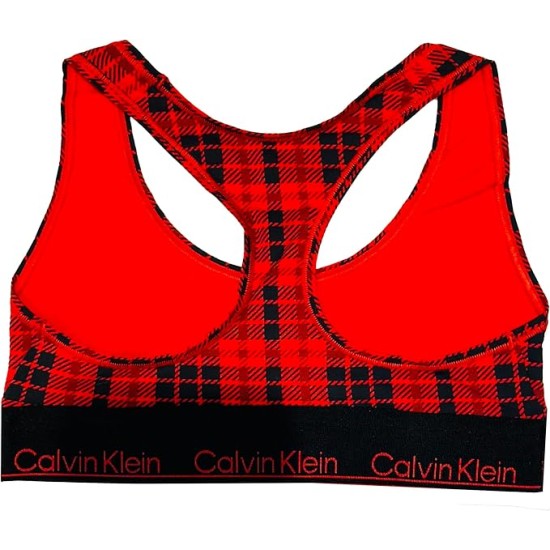  Modern Cotton Unlined Wireless Bralette, Red, Small