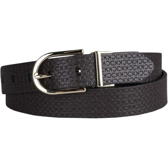  Women’s Embossed Casual Reversible Belt – Black/brown