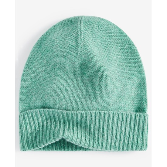  100% Cashmere Cuffed Beanie, Teal