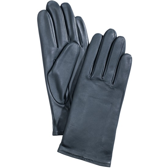  Cashmere Lined Leather Tech Gloves, Ink, Small