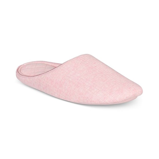  Pointelle Closed-Toe Slippers, Fair Muave, Small